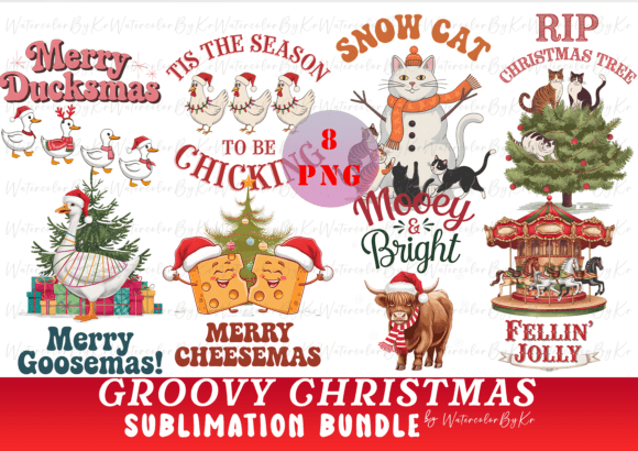 Download Groovy Christmas Bundle PNG Clipart - Bundle Collection