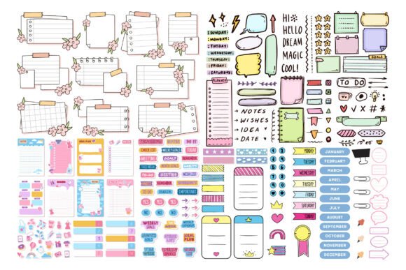 Download DIY Planner Stickers Printable Bundle - Bundle Collection