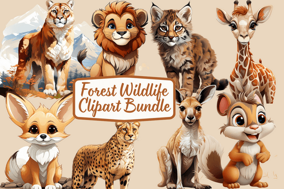 Download Forest Wildlife Clipart Bundle - Bundle Collection