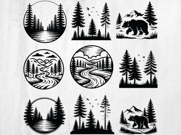 Download Forest Scene Svg Bundle,Forest Decor Svg - Bundle Collection
