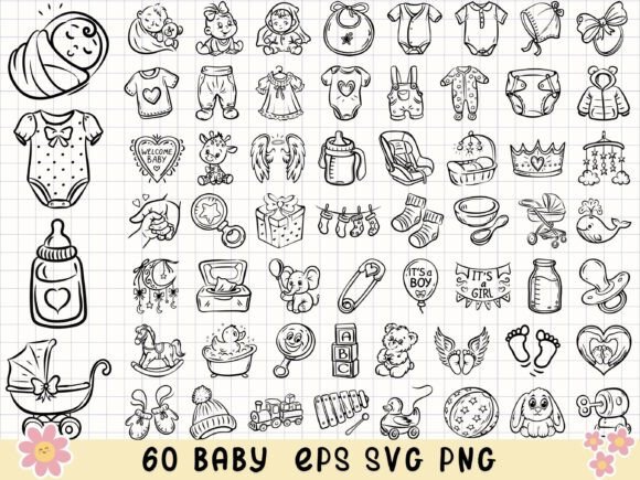 Download Baby Svg Bundle Baby Shower Clipart - Bundle Collection