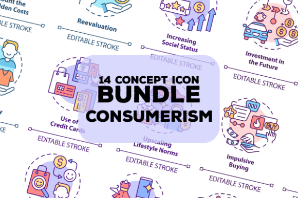 Download Consumerism Concept Icons Bundle - Bundle Collection