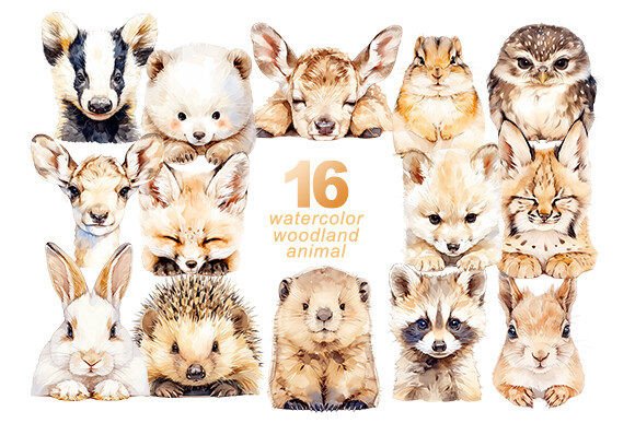 Download Woodland Animal Watercolor Bundle - Bundle Collection
