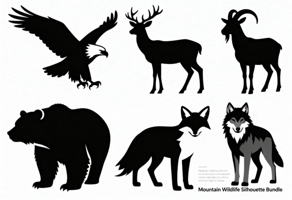 Download Mountain Wildlife Silhouette SVG Bundle - Bundle Collection