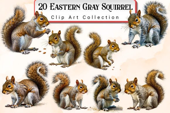 Download Eastern Gray Squirrel Clipart Bundle - Bundle Collection