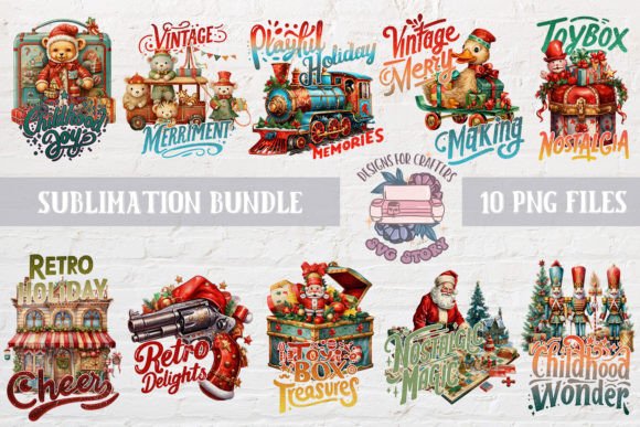 Download Retro Christmas Bundle PNG Sublimation - Bundle Collection