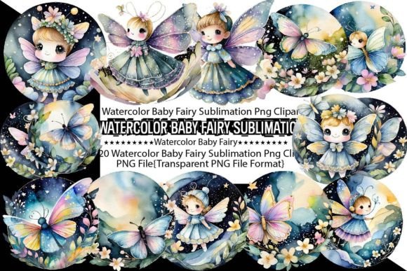 Download Watercolor Baby Fairy Sublimation Bundle - Bundle Collection