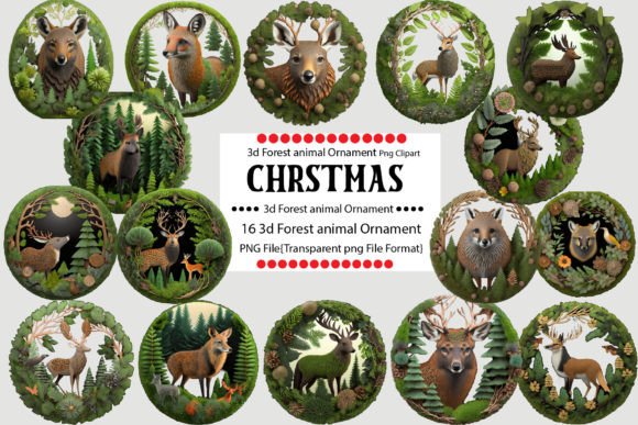 Download 3d Forest Animal Ornament Bundle - Bundle Collection