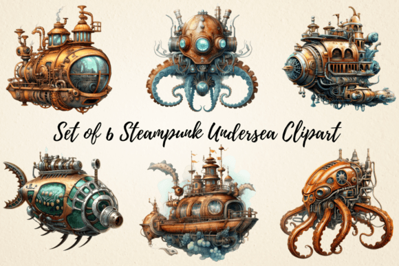 Download Steampunk Undersea Clipart Bundle - Bundle Collection