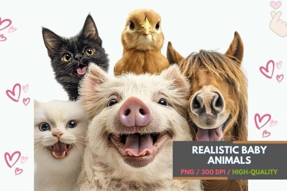 Download Realistic Baby Animal PNG Sublimation - Baby animal png Collection