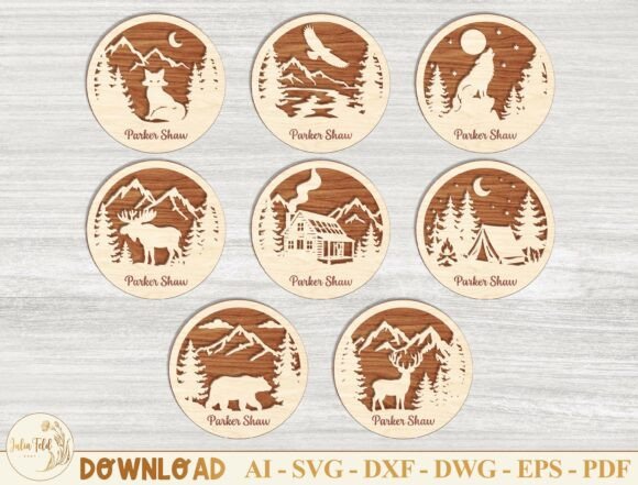Download Personalized Animals Coaster SVG Bundle - Bundle Collection