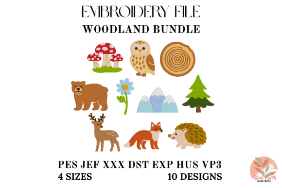 Download Woodland Embroidery Bundle 10 Designs - Bundle Collection