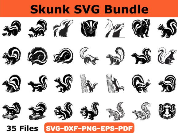 Download Skunk SVG Bundle, Cute Skunk Clipart - Bundle Collection