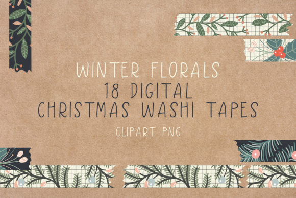 Download Digital Christmas Washi Tapes - Clipart - Tapes Collection