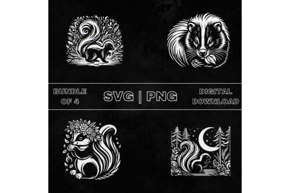 Download Skunk SVG Bundle, Skunk Clipart - Bundle Collection