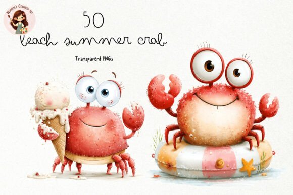 Download Cute Beach Crab PNG Clipart Bundle - Bundle Collection