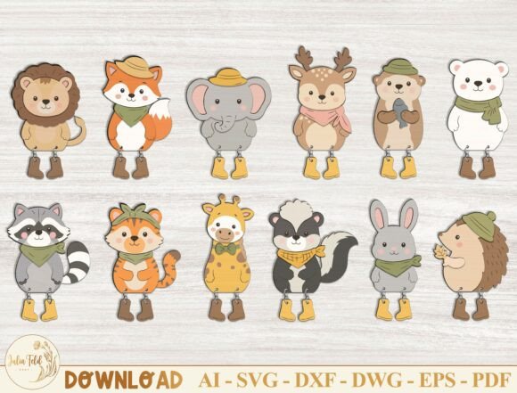 Download Animal Fridge Magnet Laser Cut Bundle - Bundle Collection