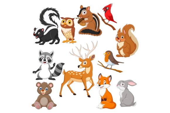 Download Cartoon Autumn Forest Animal Bundle - Bundle Collection