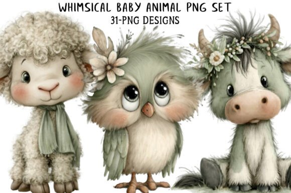 Download Whimsical Baby Animal PNG Set - Baby animal png Collection