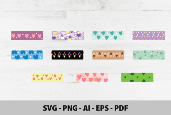 Download Cute Love Tape SVG File Bundle - Bundle Collection