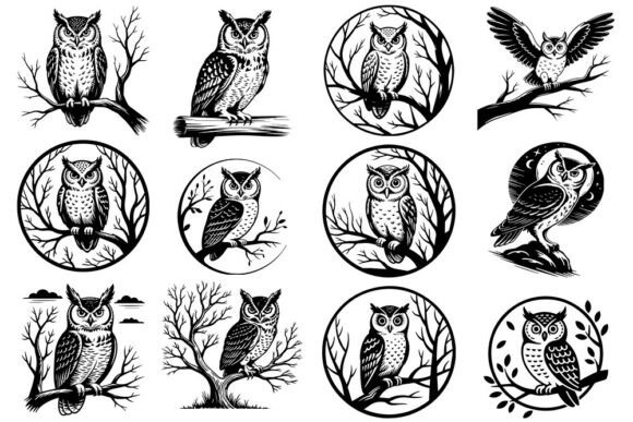 Download Owl SVG Bundle | Woodland Owl SVG Collec - Bundle Collection