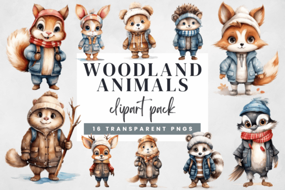 Download Woodland Animal Clipart Bundle - Bundle Collection