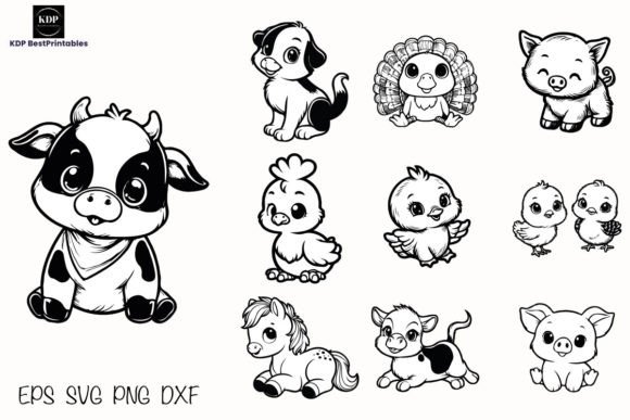 Download Farm Animals SVG Bundle,Cute Animals V3 - Bundle Collection