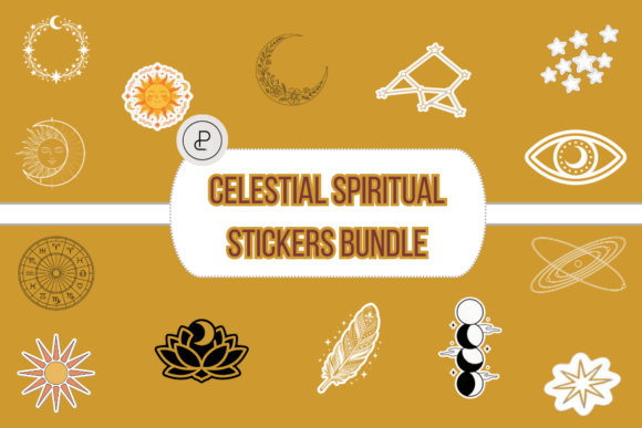 Download Celestial Spiritual Stickers Boho Bundle - Bundle Collection