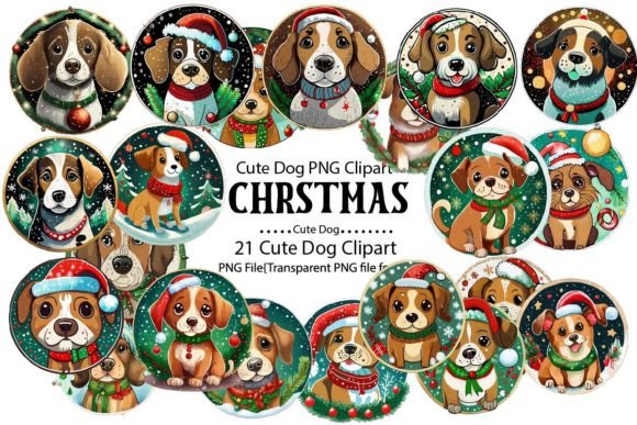 Download Cute Dog Christmas PNG Bundle - Bundle Collection