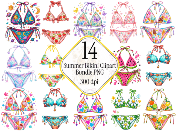 Download Summer Bikini Clipart Bundle PNG - Bundle Collection