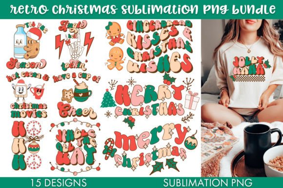 Download Retro Christmas Bundle PNG Sublimation - Bundle Collection