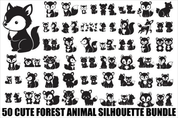 Download Cute Forest Animal Silhouette Bundle - Bundle Collection
