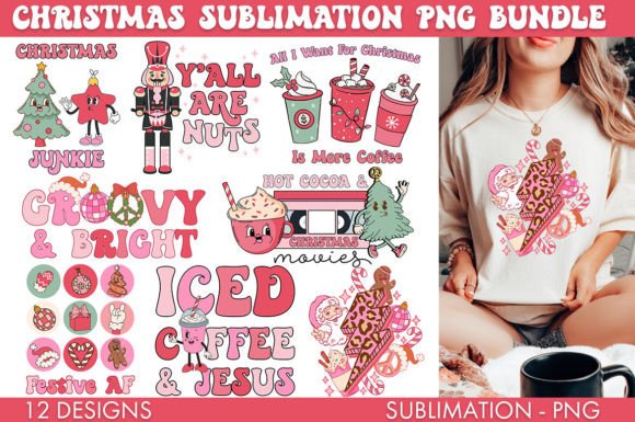 Download Pink Christmas Bundle PNG Sublimation - Bundle Collection