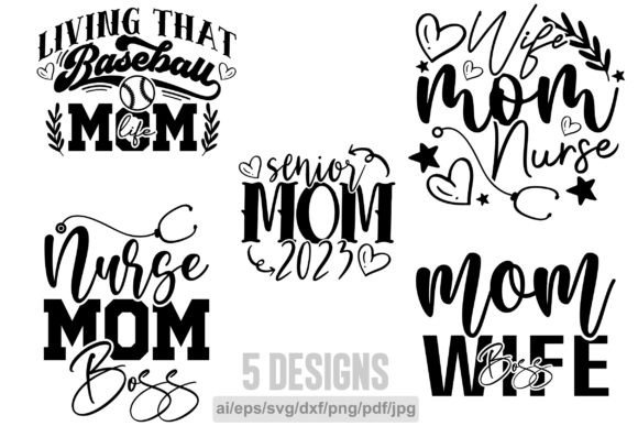 Download Mom Bundle Svg, Png for Any Merchandise - Bundle Collection