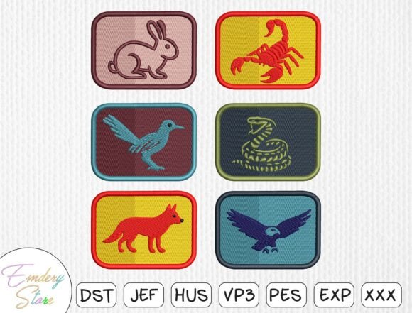 Download Animal Patch Embroidery Design Bundle - Bundle Collection