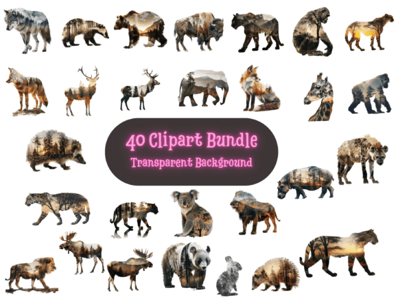 Download Double Exposure Wildlife Clipart Bundle - Bundle Collection
