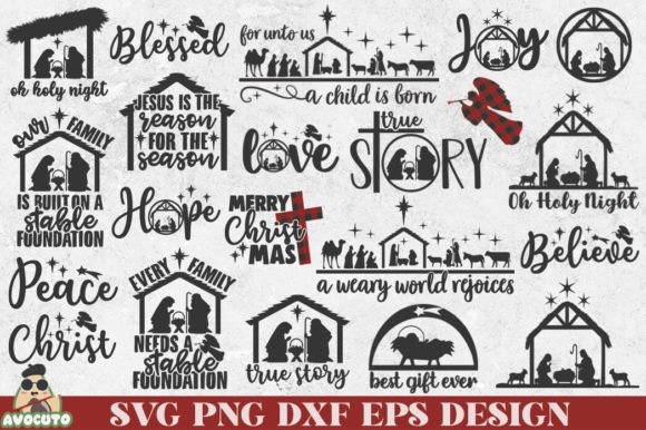 Download Nativity Christmas Bundle PNG SVG DXF - Bundle Collection