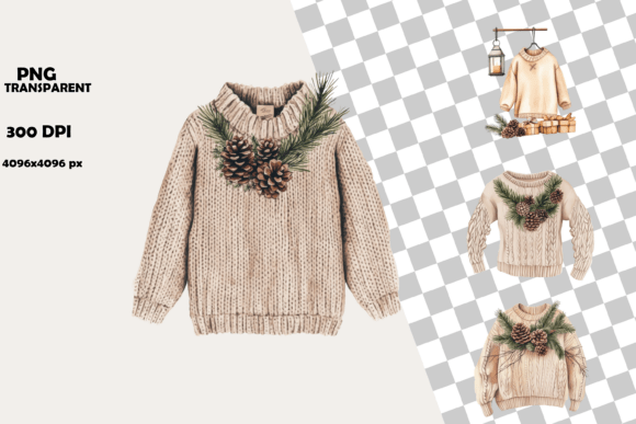 Download Cozy Christmas Sweater Clipart Bundle - Bundle Collection