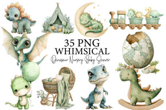 Download Baby Dinosaur Watercolor Bundle - Bundle Collection