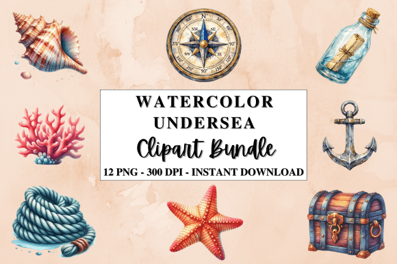 Download Watercolor Undersea Clipart Bundle - Bundle Collection